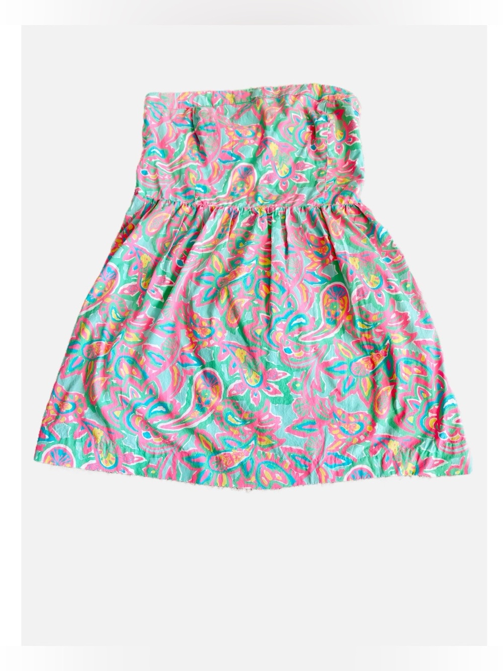 Lilly Pulitzer Strapless Make a Splash Sand Bar Blue Dress